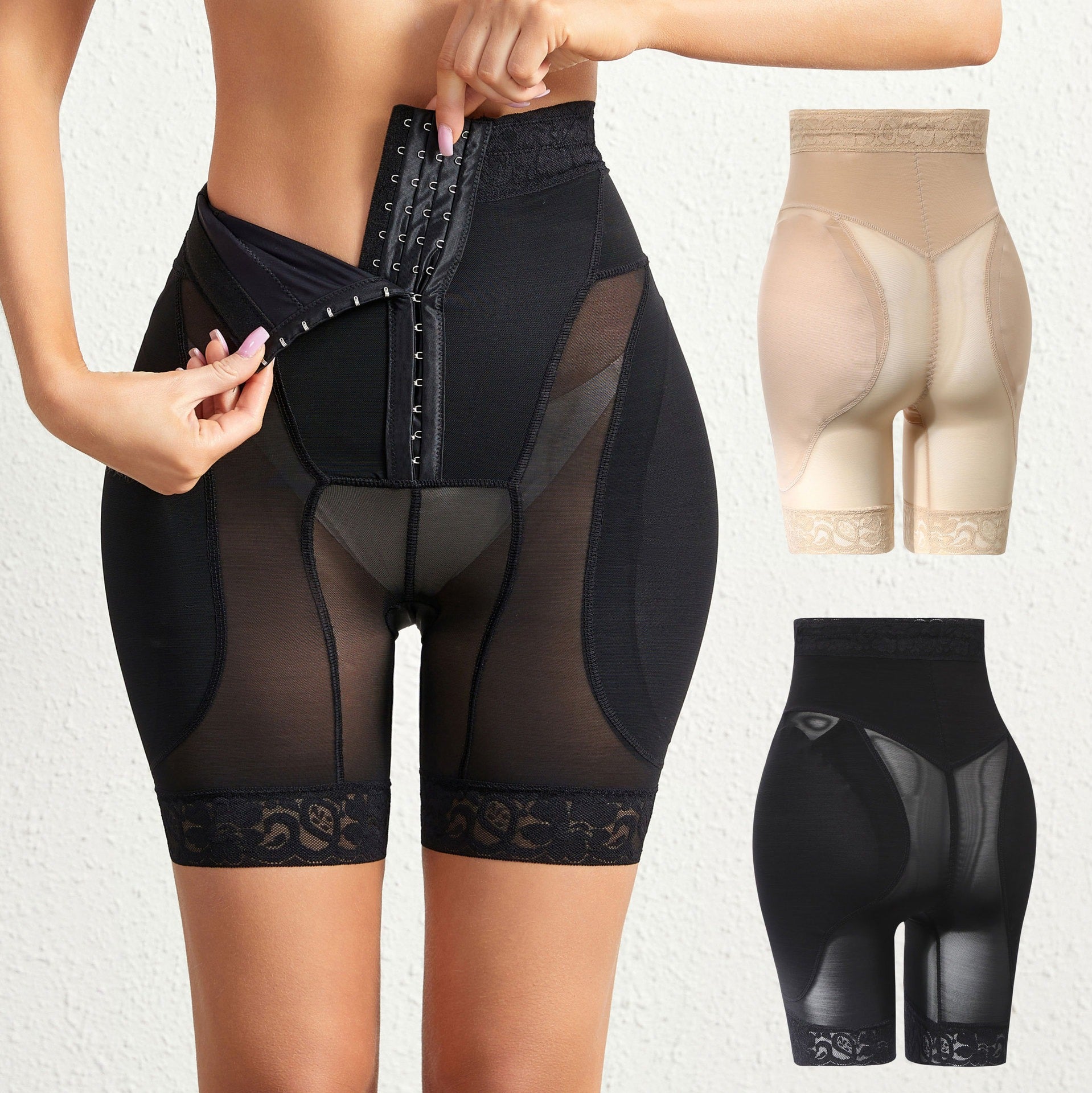 Hohe Taillen Sculpting Shorts mit Oberschenkel-Glättung