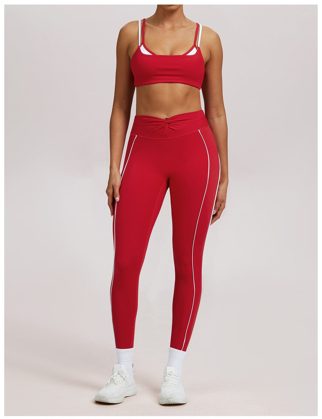 Hohe Taillen Kontrastlinie Sculpting Leggings