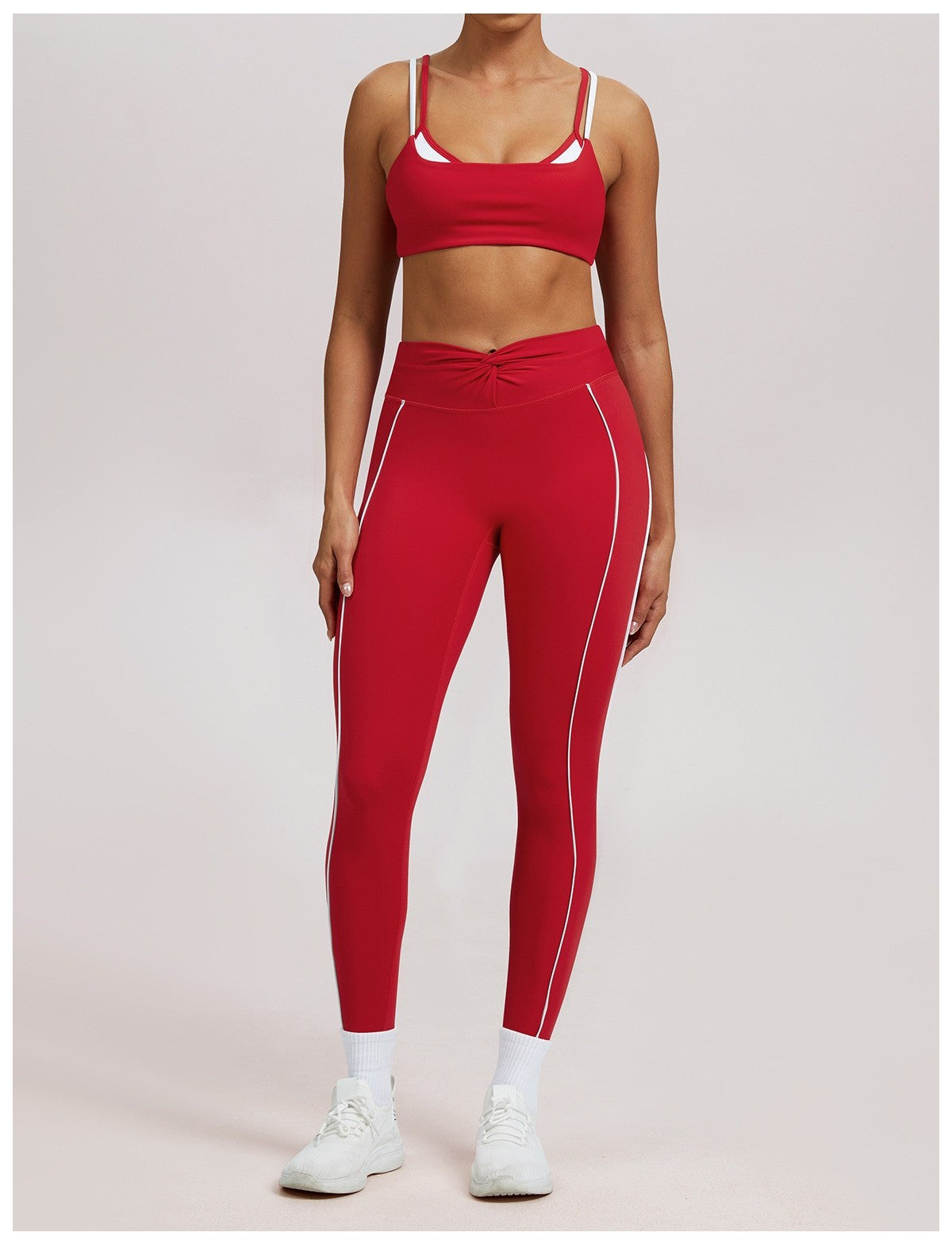 Hohe Taillen Kontrastlinie Sculpting Leggings