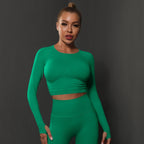 Nahtloses Langarm Sculpting Activewear Top