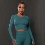 Nahtloses Langarm Sculpting Activewear Top