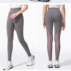Hohe Taillen Mesh-Panel Sculpting Leggings