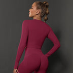 Nahtloses Langarm Sculpting Activewear Top