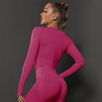 Nahtloses Langarm Sculpting Activewear Top