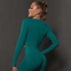 Nahtloses Langarm Sculpting Activewear Top