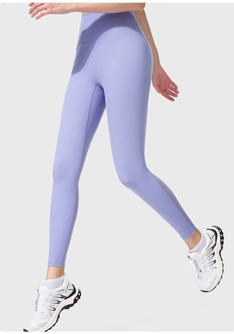Hohe Taillen Mesh-Panel Sculpting Leggings