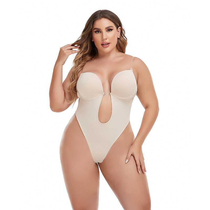 Tiefer Ausschnitt formender Bodysuit