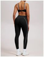 Hohe Taillen Kontrastlinie Sculpting Leggings