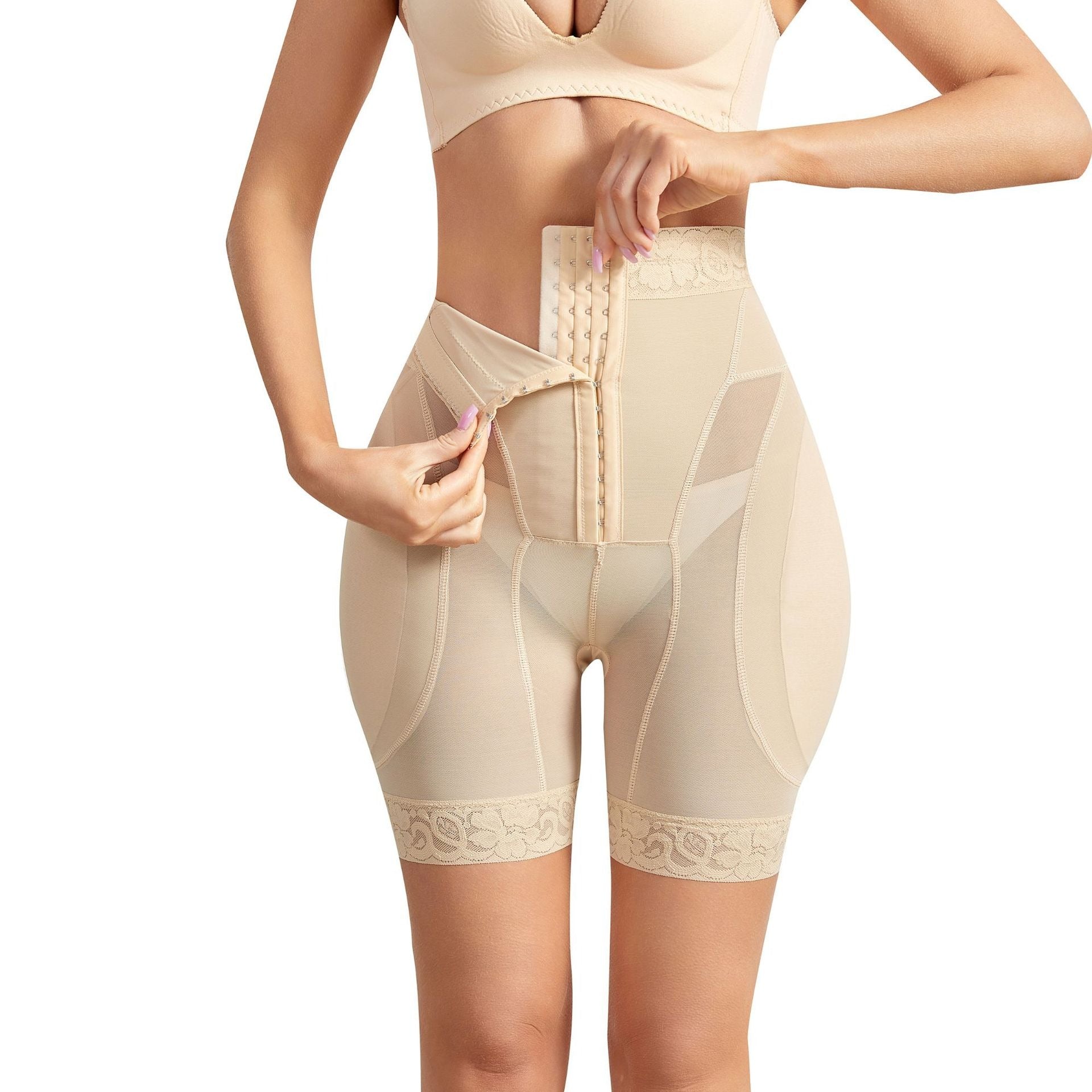 Hohe Taillen Sculpting Shorts mit Oberschenkel-Glättung