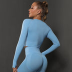 Nahtloses Langarm Sculpting Activewear Top