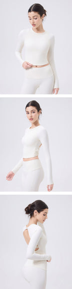 Langarm Sculpting Activewear Crop Top