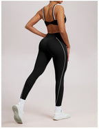 Hohe Taillen Kontrastlinie Sculpting Leggings