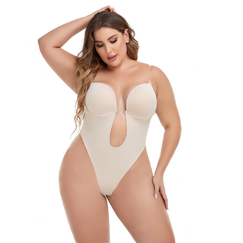 Tiefer Ausschnitt formender Bodysuit