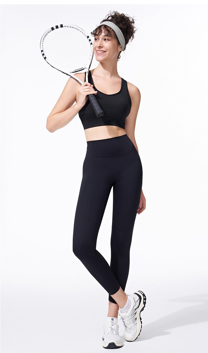 Hohe Taillen Mesh-Panel Sculpting Leggings