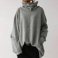 Mounia - Autumn Turtleneck Sweater - Gray