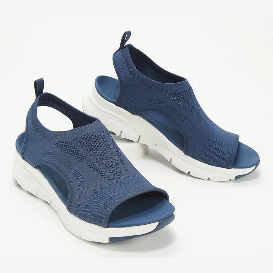 Gewebte Plateau-Sandalen für Damen