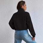 Women's fashionable and comfortable cropped leisure jacket
