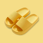Women's Summer Sandals with Soft Sole and Slip-On Design - Yellow