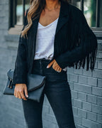 Damen-Wildlederjacke mit Fransen – Vintage-Stil & Coole Streetwear