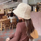 Warmer Bucket-Hut aus Lammwolle für Damen