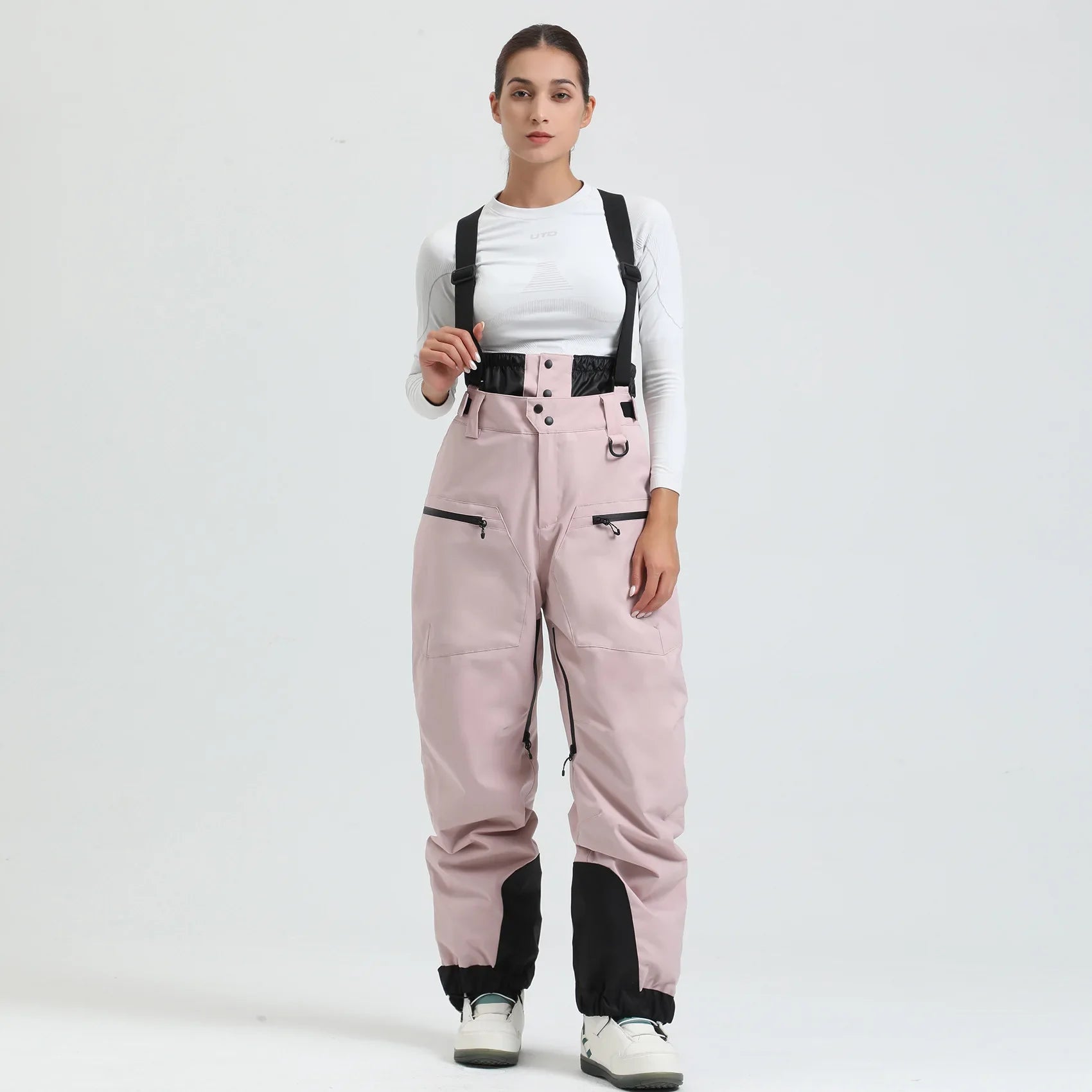 Women's Ski Pants with Suspenders, Snow Overall, Waterproof -40 Degree Warmth - Women's Pants 5