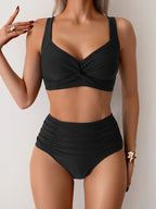 Elegant High-Waist Classic Bikini Set