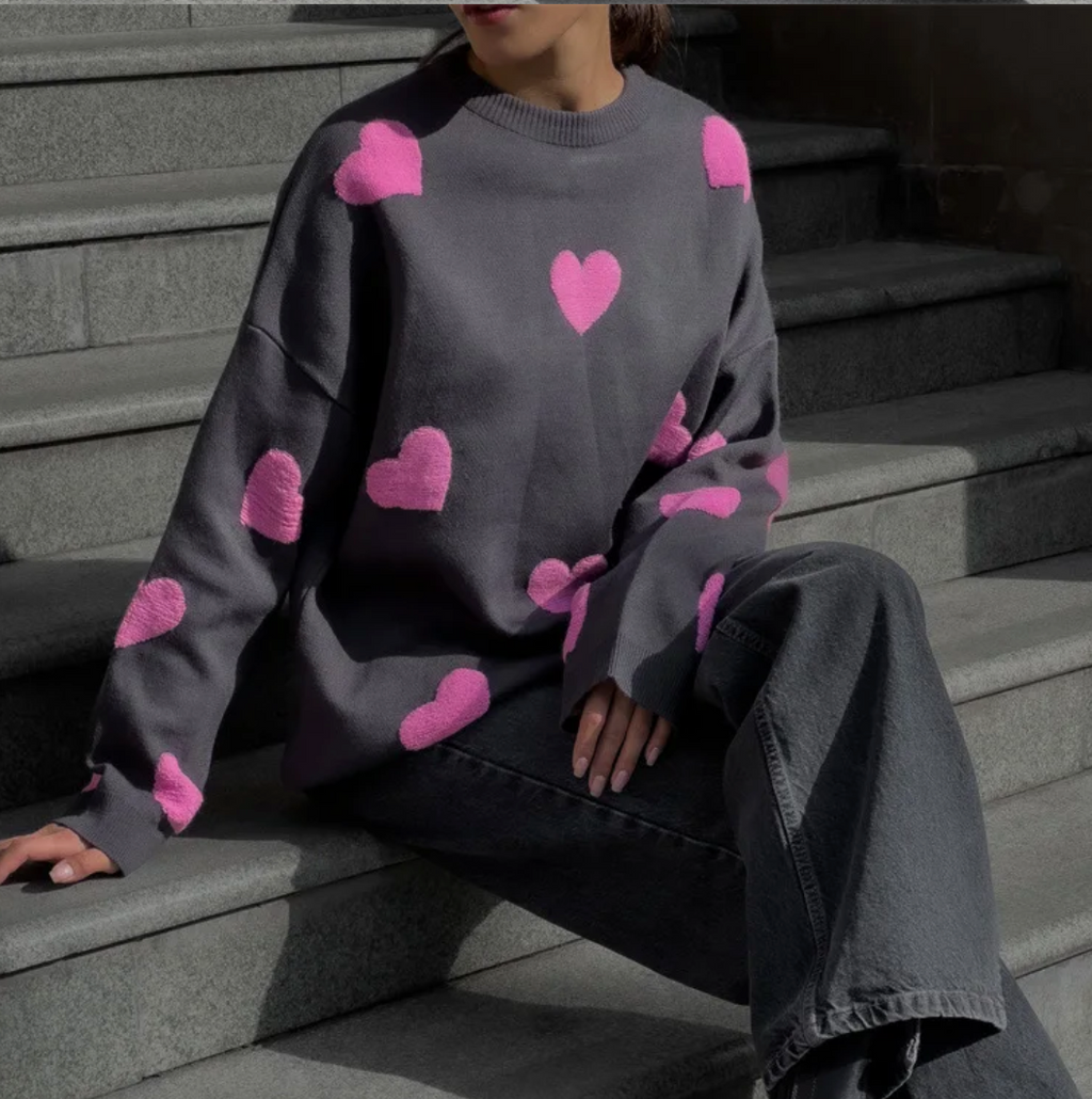 Cozy Winter Knit Sweater in Warm Material | Perfect for Cold Winter Days - Dark Gray