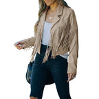 Damen-Wildlederjacke mit Fransen – Vintage-Stil & Coole Streetwear