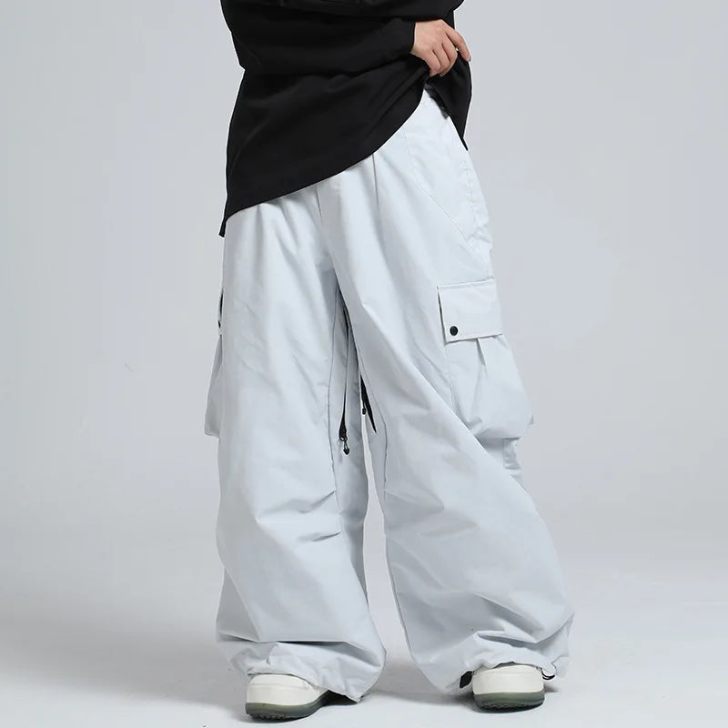 Unisex Ski Pants, Relaxed Fit, Breathable Insulated Snowboard Pants with Zipper - Color 6