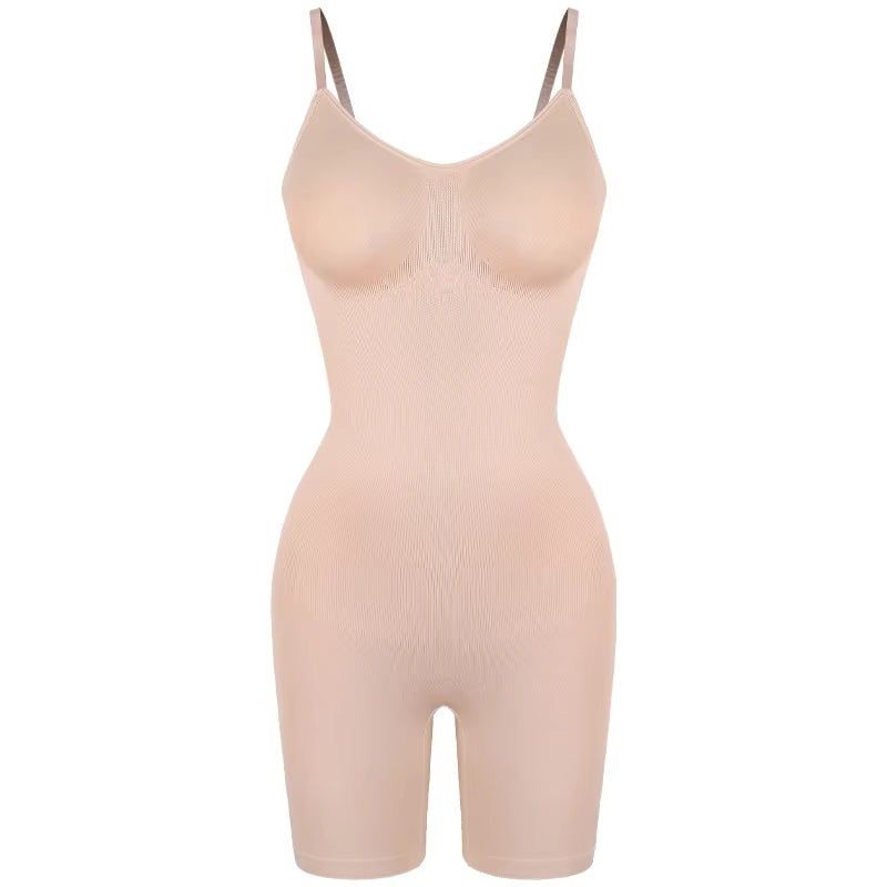 Nahtloser formender Bodysuit mit verstellbaren Trägern
