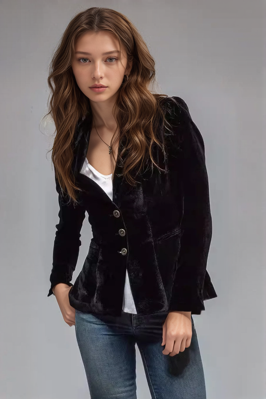 Women's Slim Fit Blazer Jacket | Single Button Classic Style