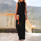 Sleeveless Jumpsuit for Women with Modern Design | Perfect for Summer - Black
