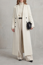 Doppelreihiger Maxi-Mantel für Damen