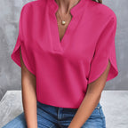 Adella - Elegant Lightweight Autumn Blouse - Pink