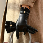 Damen-Winter-Lederhandschuhe