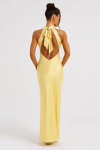 Women’s Flowing Halter Neck Maxi Dress