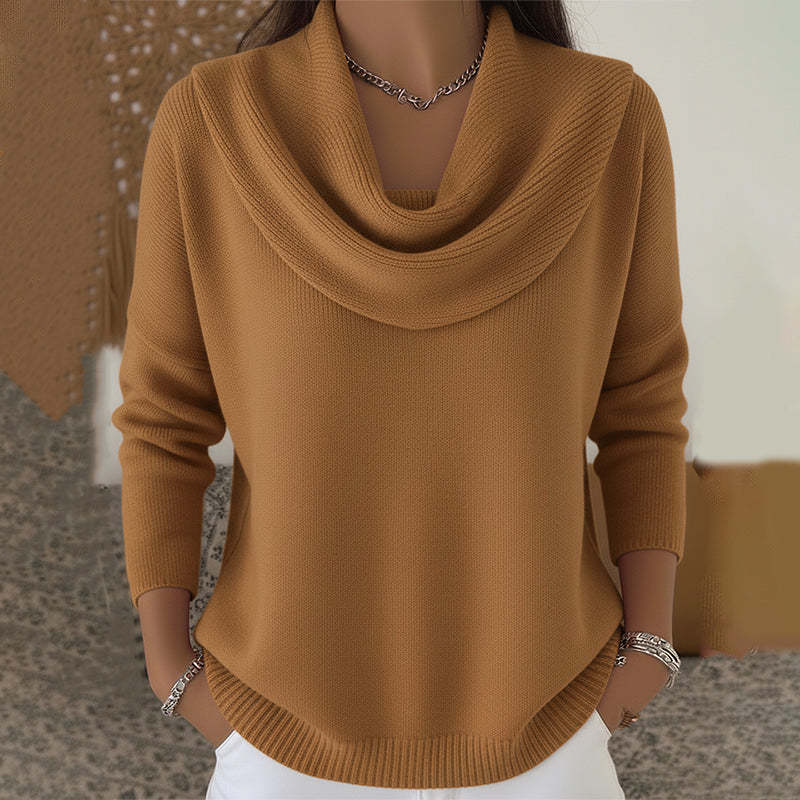 Lässiger Damen-Strickpullover mit langen Ärmeln
