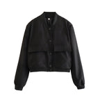 Relaxed High-Neck  Women's Bomber Jacket