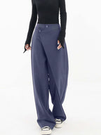 Modern Wide Leg Asymmetrical Baggy Casual Women Chic Pants