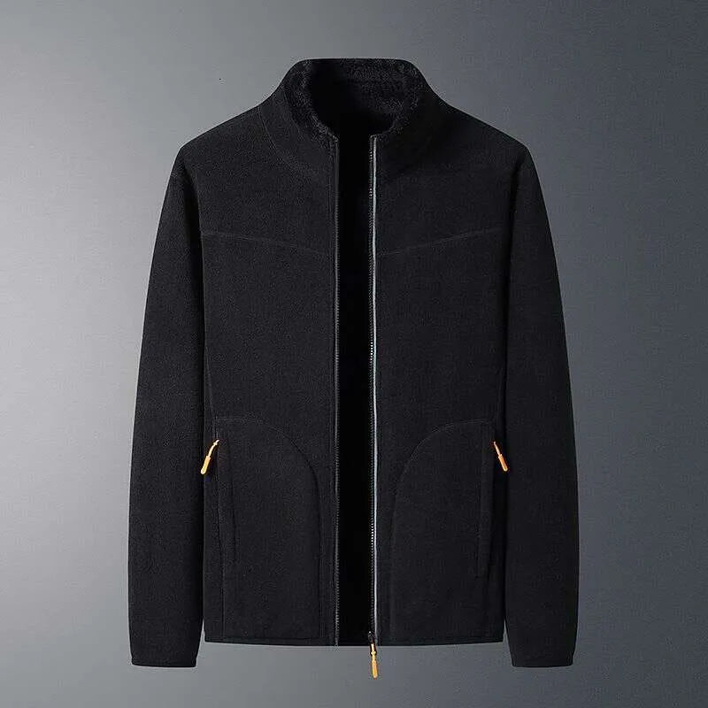 Damenmode einfarbig warme Jacke, Herbst/Winter bequeme Wendejacke