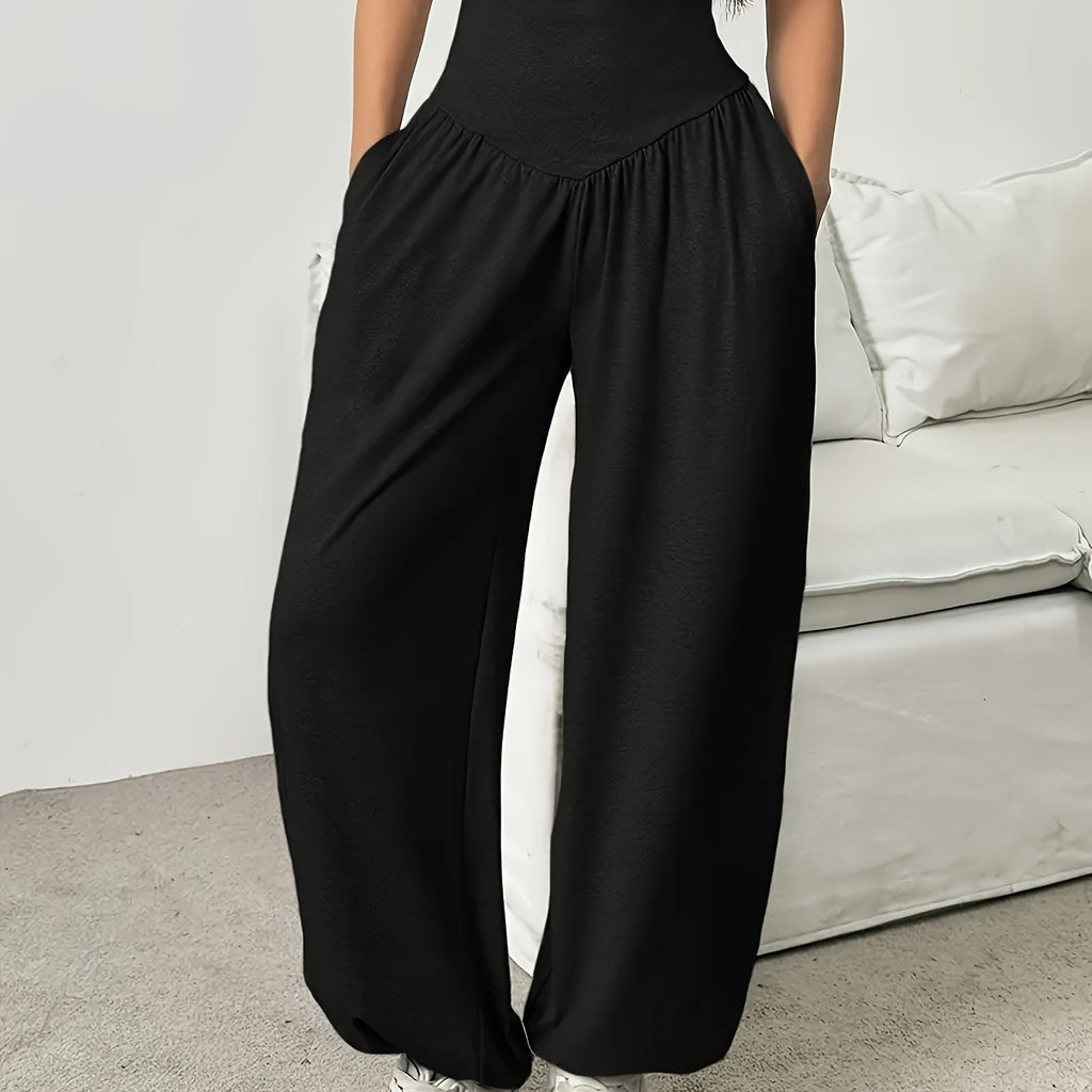 Women's Relaxed Wide-Leg Trousers
