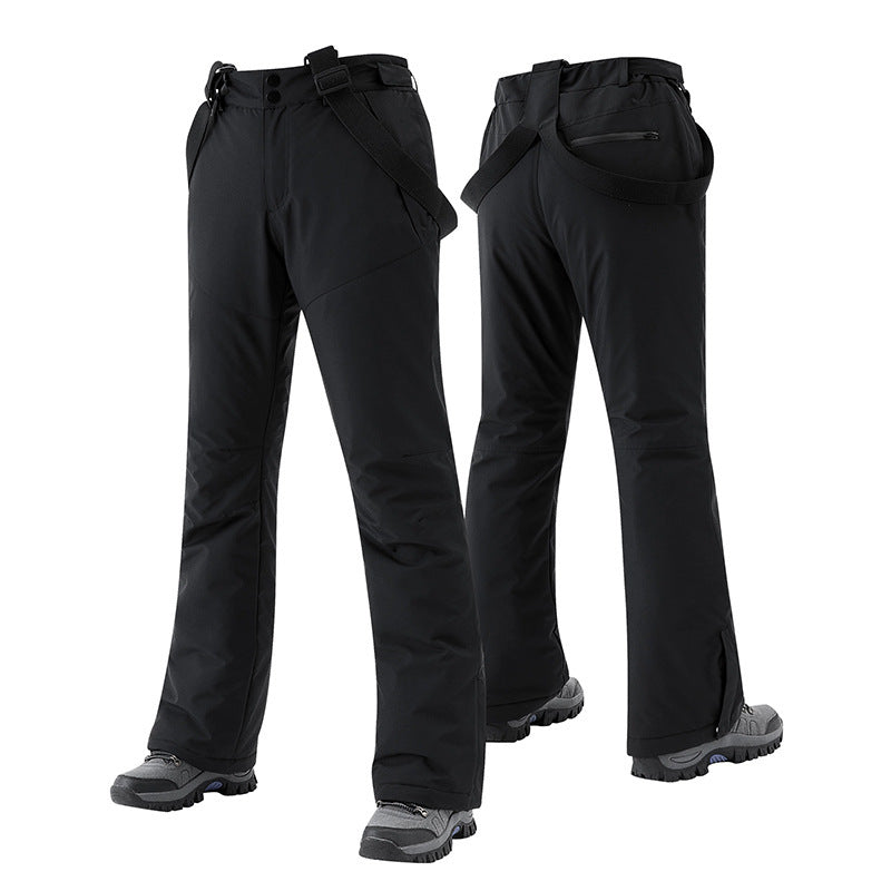 Women's Ski Pants, Breathable, Water-Resistant, Wear-Resistant, Snow Pants - Black 2