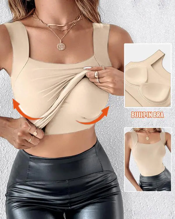 Shapewear-Top mit U-Ausschnitt und integriertem BH