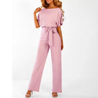 Women's Belted Elegant Jumpsuit