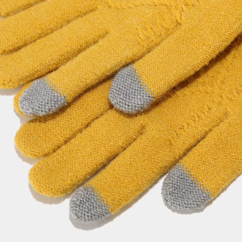 3-teiliges Set mit kuscheligen Strickaccessoires