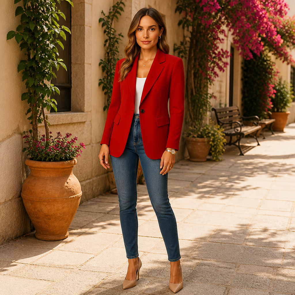 Klassische taillierte Jacke für Damen | Elegante Bürojacke für jeden Tag