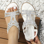 Women's Summer Sandals with Arch Support and Stretch Upper - White