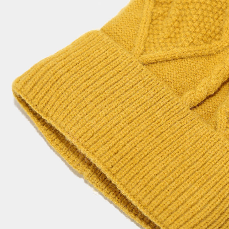 3-teiliges Set mit kuscheligen Strickaccessoires