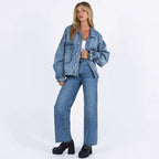 Relaxed Oversized Women's Vintage Denim Jacket