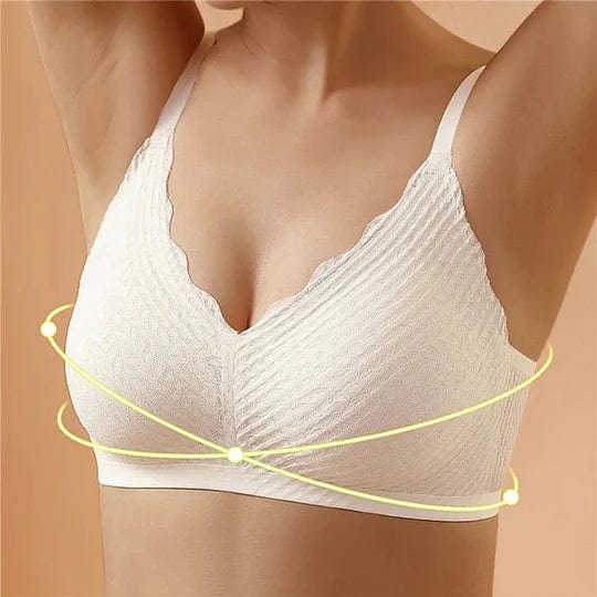 Women's Wireless Bra, Breathable with Moisture Control - White